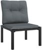 vidaXL 9-tlg. Garten-Lounge-Set Schwarz und Grau Poly Rattan 3187735 Bild 5