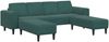 vidaXL Wohnzimmer Couch 3 pcs Dunkelgrün 250 x 188 x 76 cm 3335124 Bild 2