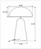 Vente-unique - LARKIN Table lamp Metall Puderrosa - B 39 cm x H 52 cm x L 39 cm Bild 5