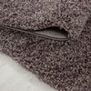 Hochflor Teppich Lux rund - 160 cm Durchmesser - Taupe Bild 3