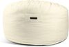 Schaumstoffsitzsack OM110, Bezugsstoff - Teddy, 100% Polyester, White Grey, 75x110x110 Bild 5
