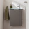 FACKELMANN SBC B.PARIS Gäste WC Waschtisch Set 45 cm breit, Grau, Waschbecken Glas Weiß, Türanschlag links Bild 2