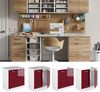 Spülenunterschrank R-Line Bordeaux Hochglanz 80 cm mit Türen, mit Arbeitsplatte Vicco Bild 2