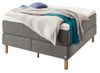 Carlota Boxspringbett grau Eiche MassivholzPolyester/Polyamid/Viskose 200cm x 200cm x 60cm Bild 1