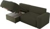 L-förmiges Ecksofa mit Armlehnen, Schlaffunktion und losen Kissen - BELLUNO - links - Grün Boucle Bild 5