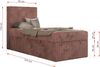 TILIO Jugendbett 90x200 mit Bettkasten - Boxspringbett mit 7-Zonen-Taschenfederkernmatratze, hohes Kopfteil, Einzelbett mit Stauraum - Rosa Cordstoff - H3 - Rechts Bild 5