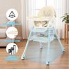 oyajia Kinderstuhl 3-in-1 Kinderstuhl, Kombistuhl, Babystuhl, höhenverstellbar klappbar (Babystuhl mit Tablett und 5-Punkt-Gurt, Fußstütze, Einfach zu Reinigen), Baby Wippe, ab 6 Monaten bis 3 Jahren Bild 3