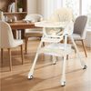oyajia Kinderstuhl 3-in-1 Kinderstuhl, Kombistuhl, Babystuhl, höhenverstellbar klappbar (Babystuhl mit Tablett und 5-Punkt-Gurt, Fußstütze, Einfach zu Reinigen), Baby Wippe, ab 6 Monaten bis 3 Jahren Bild 2