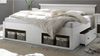 Furn. Design Stauraumbett Hooge (Doppelbett in Pinie weiß Dekor, Liegefläche 180x200 cm), inklusive 2x Bettschubkasten Bild 2