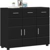 vidaXL Sideboard FLORIN Schwarz 88,5 x 30,5 x 73 cm Holzwerkstoff 880312 Bild 3