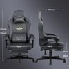 GTPLAYER Gaming-Stuhl Stoff Gaming Chair Ergonomisch Bürostuh PC Stuhl, 150kg Belastbarkeit, Schreibtischstuh mit Federsitzkissen und Fußstütze Bild 3