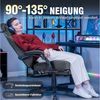 GTPLAYER Gaming-Stuhl Stoff Gaming Chair Ergonomisch Bürostuh PC Stuhl, 150kg Belastbarkeit, Schreibtischstuh mit Federsitzkissen und Fußstütze Bild 4