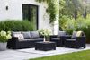 Dmora Outdoor-Sofa Melfort, Gartensofa, Terrassensofa, Sitzbank für draußen, 198x68 h72 cm, Anthrazit Bild 2