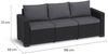 Dmora Outdoor-Sofa Melfort, Gartensofa, Terrassensofa, Sitzbank für draußen, 198x68 h72 cm, Anthrazit Bild 3