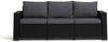 Dmora Outdoor-Sofa Melfort, Gartensofa, Terrassensofa, Sitzbank für draußen, 198x68 h72 cm, Anthrazit Bild 4
