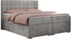 Boxspringbett, Doppelbett, Polsterbett mit Kopfstütze - CARMEN - 160x200cm - Hellgrau Velours - H3 Bild 3