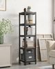 Songmics Standregal, Bücherregal, Lagerregal, 5 Ablagen, verstellbar, 37 x 37 x 150 cm, bis 400 kg belastbar, für Küche, Wohnzimmer, greige-schwarz GLR037B11 Bild 4
