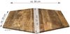 Amagohome Tischplatte Sechseckige Tischplatte Holzplatte Mango-Altholz 74x56 u. 56x47cm – re (1 St), gewollt uneben, aus recyceltem Mangoholz hergestellt Bild 3