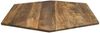 Amagohome Tischplatte Sechseckige Tischplatte Holzplatte Mango-Altholz 74x56 u. 56x47cm – re (1 St), gewollt uneben, aus recyceltem Mangoholz hergestellt Bild 2
