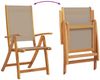 vidaXL Gartenstühle 4 Stk. Klappbar Massivholz Akazie und Textilene 3279244 Bild 4