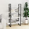 vidaXL Bücherregal 4 Fächer Weiß 100x30x140 cm Holzwerkstoff 806477 Bild 3
