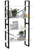 vidaXL Bücherregal 4 Fächer Weiß 100x30x140 cm Holzwerkstoff 806477 Bild 4
