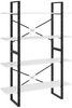 vidaXL Bücherregal 4 Fächer Weiß 100x30x140 cm Holzwerkstoff 806477 Bild 5