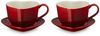 LeCreuset 2er-Set Herzbecher mit Untertassen | Kirschrot : Kirschrot Bild 2