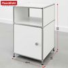 Floordirekt Standregal Concept Epure Metallregal MK-040, 3-stöckiges Regal 40x40x65 cm, mit Tür & Ablage, modernes Regal für Bad, Küche, Schlafzimmer & Büro Bild 3