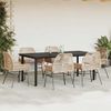 vidaXL 7-tlg. Garten-Essgruppe mit Kissen Braun Poly Rattan Glas 3334574 Bild 3