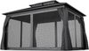 Blumfeldt Pavillon 3x4, Gartenpavillon Wasserdicht Stabil Winterfest, Aluminiumrahmen & Verzinktes Stahldach, Inkl. Vorhänge & Moskitonetz, UV-Schutz, Doppeldach, Einfache Montage Bild 3