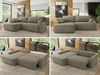 Ecksofa, L-förmiges, lose Kissen, DL-Schlaffunktion, (H 100 x T 187 x B 273 cm) - CUBO L - Struktur Grau - linke Seite Bild 2
