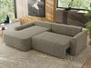 Ecksofa, L-förmiges, lose Kissen, DL-Schlaffunktion, (H 100 x T 187 x B 273 cm) - CUBO L - Struktur Grau - linke Seite Bild 4
