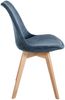 CLP 4er Set Esszimmerstuhl Linares Mit Buchenholzgestell,dunkelblau Cord Bild 4