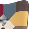 vidaXL Relaxsessel mit Hocker Patchwork Stoff [328188] Bild 3