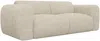 Vente-unique - POGNI Sofa SamtStoff Beige - B 97 cm x H 73 cm x L 205 cm Bild 3