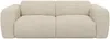 Vente-unique - POGNI Sofa SamtStoff Beige - B 97 cm x H 73 cm x L 205 cm Bild 2