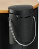 Relaxdays Bad-Mülleimer mit Bambusdeckel, entnehmbaren Inneneimer & Absenkautomatik, 3 Liter, , Schwarz Bild 3