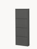Schuhkipper >Bert< 4 Klappen, 8 paar Schuhe, in anthrazit, Metall - 51x137x16cm (BxHxT) Bild 1