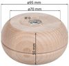Prima-Online Tischbein Möbelfuße aus Holz Schrankfüß Kugelfuß Kreisform 4er Set H: 5cm Bild 2