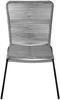 Gartenstuhl Outdoor-Seilstuhl Farbe Grau mit Eisen-Gestell in schwarz ISRA 80724373 Bild 4