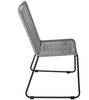 Gartenstuhl Outdoor-Seilstuhl Farbe Grau mit Eisen-Gestell in schwarz ISRA 80724373 Bild 3