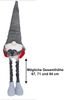 BURI 3 Stück Deko-Wichtel 84cm rot mit Teleskopbeinen und biegsamer Mütze Weihnachtswichtel höhenverstellbar 67-84cm Standwichtel Winterdeko XL Figur Polyester Wichtel Dekofigur Weihnachten Bild 4