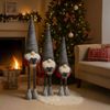 BURI 3 Stück Deko-Wichtel 84cm rot mit Teleskopbeinen und biegsamer Mütze Weihnachtswichtel höhenverstellbar 67-84cm Standwichtel Winterdeko XL Figur Polyester Wichtel Dekofigur Weihnachten Bild 3