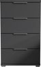 Nachtkommode >Smilla< in Graphit, Melamin - 46x79x42cm (BxHxT) Bild 5