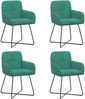 vidaXL Esszimmerstühle 4 pcs Samt (V) Türkis 59 x 56,5 x 86 cm 3428217 Bild 2
