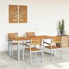 vidaXL Garten Essgruppe 5 pcs Grau Massivholz Akazie 3284347 Bild 4