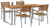 vidaXL Garten Essgruppe 5 pcs Grau Massivholz Akazie 3284347 Bild 3
