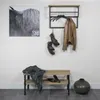 Schuhregal Garderobenbank RIZZOLI Metall Schwarz und Eiche von Spinder Bild 4