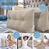 ELONEO Rückenkissen Bett- und Rückenstützkissen >Sand< 100cm Bild 5